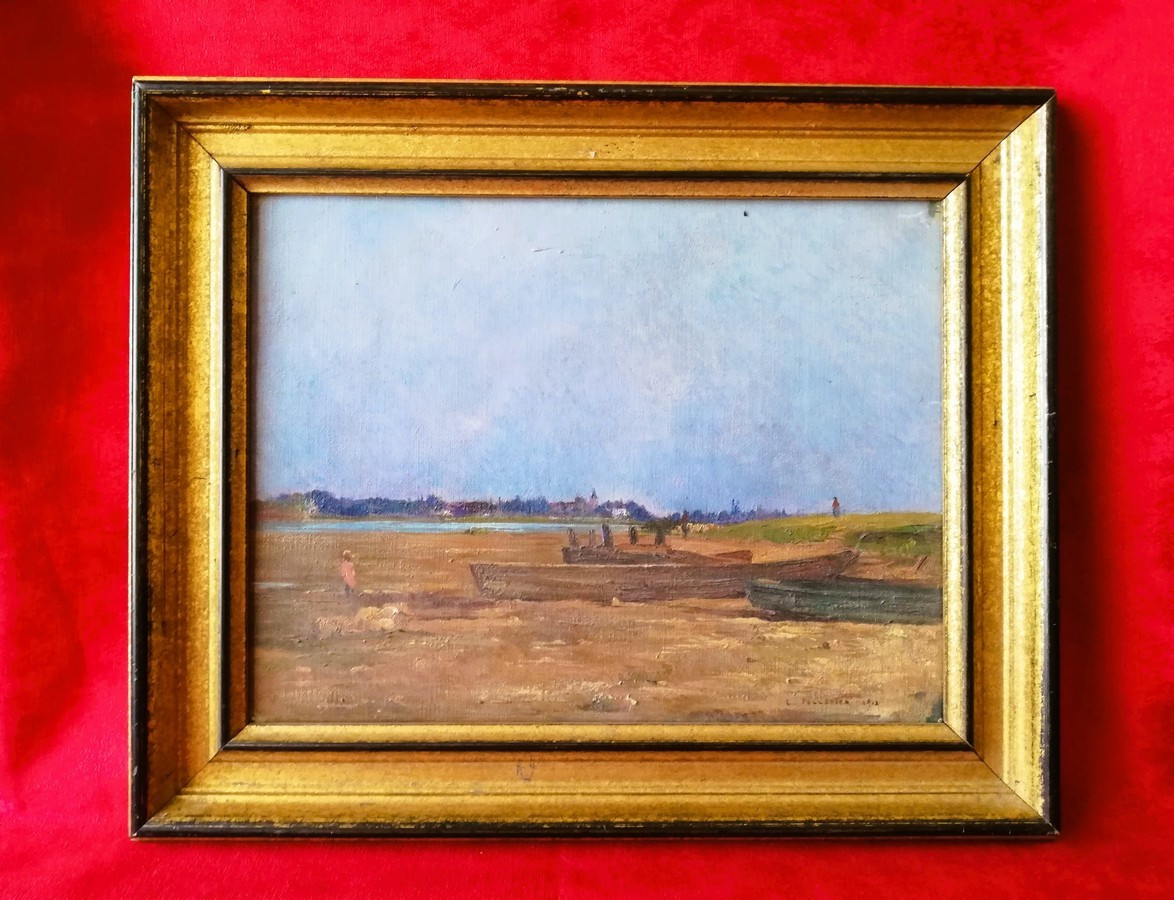 Tableau huile sur toile encadrée 