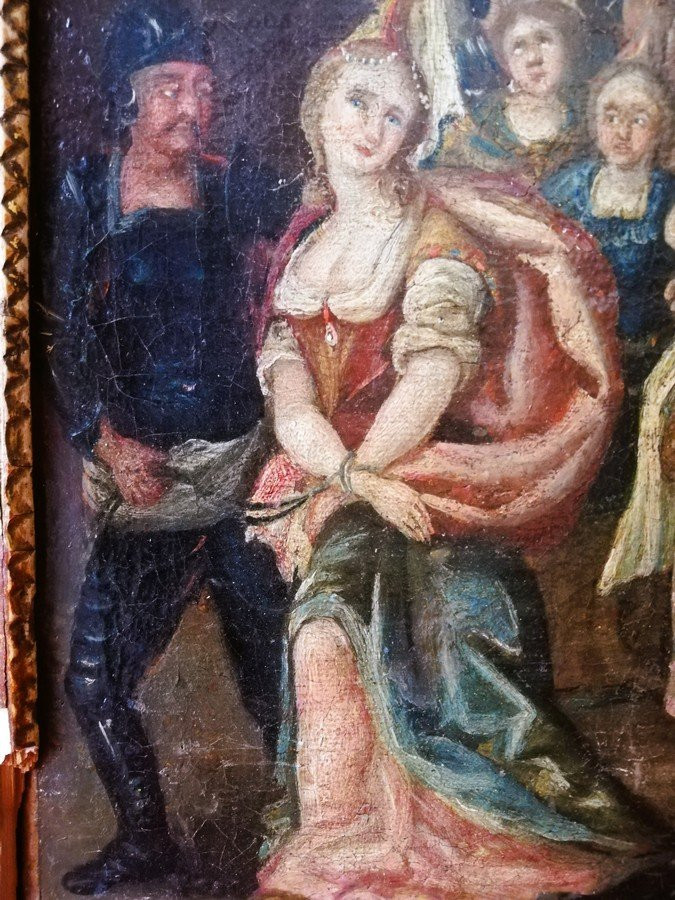 Huile sur toile 17ème siècle-photo-2