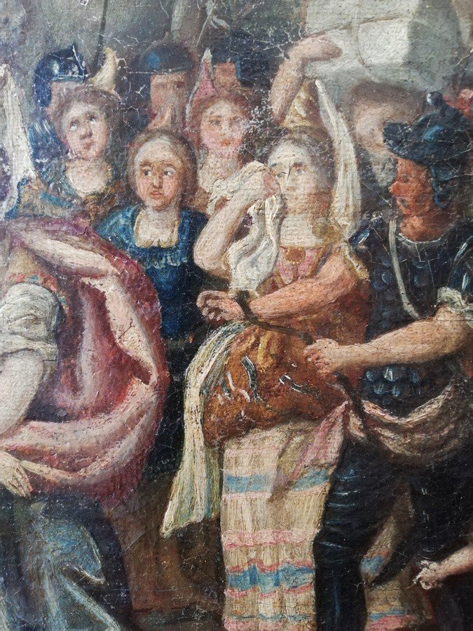 Huile sur toile 17ème siècle-photo-3