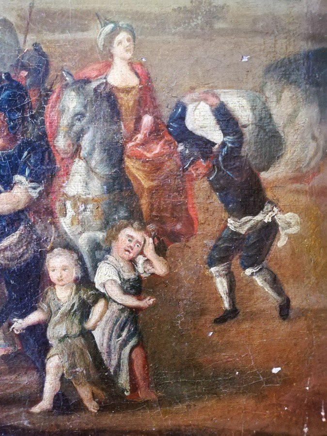 Huile sur toile 17ème siècle-photo-4