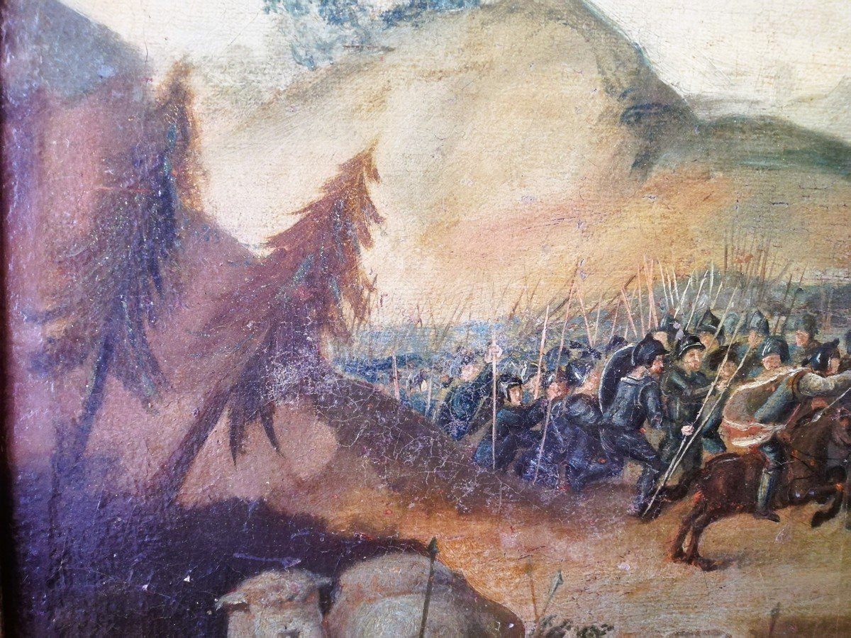 Huile sur toile 17ème siècle-photo-2
