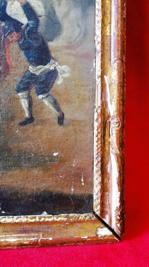 Huile sur toile 17ème siècle-photo-4