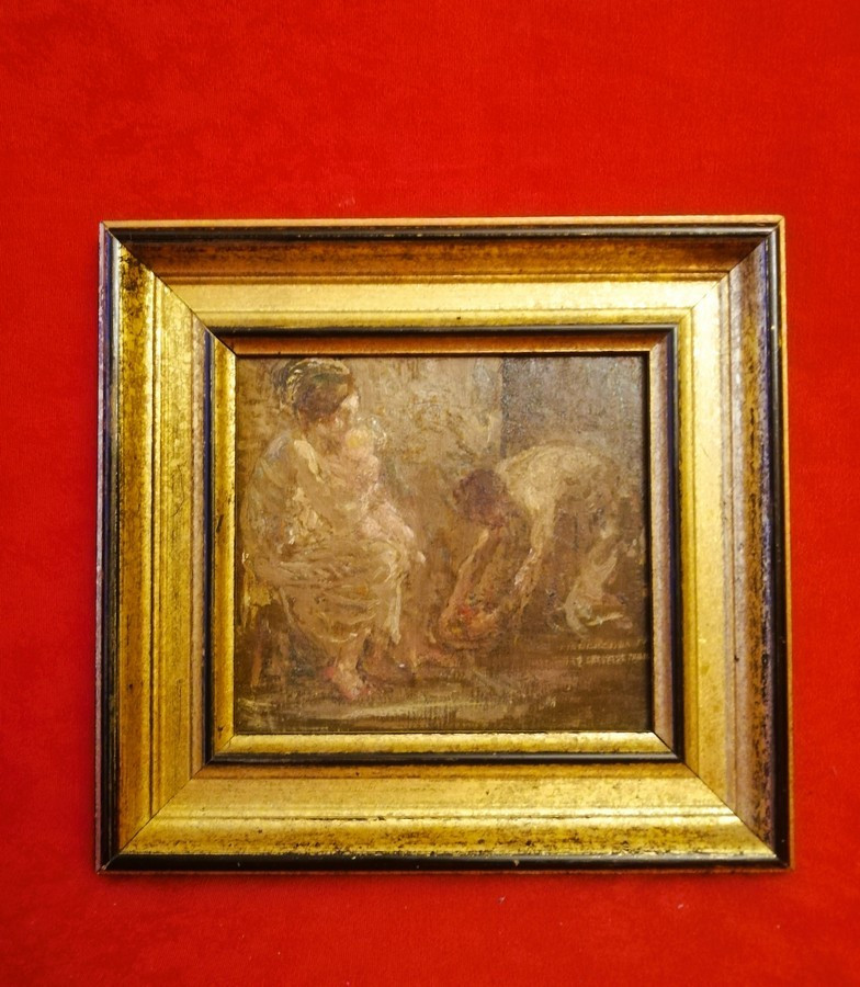 Framed Oil On Panel By Léonce Pelletier  