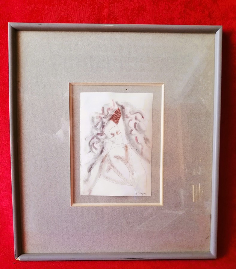 Framed Drawing By Topor 