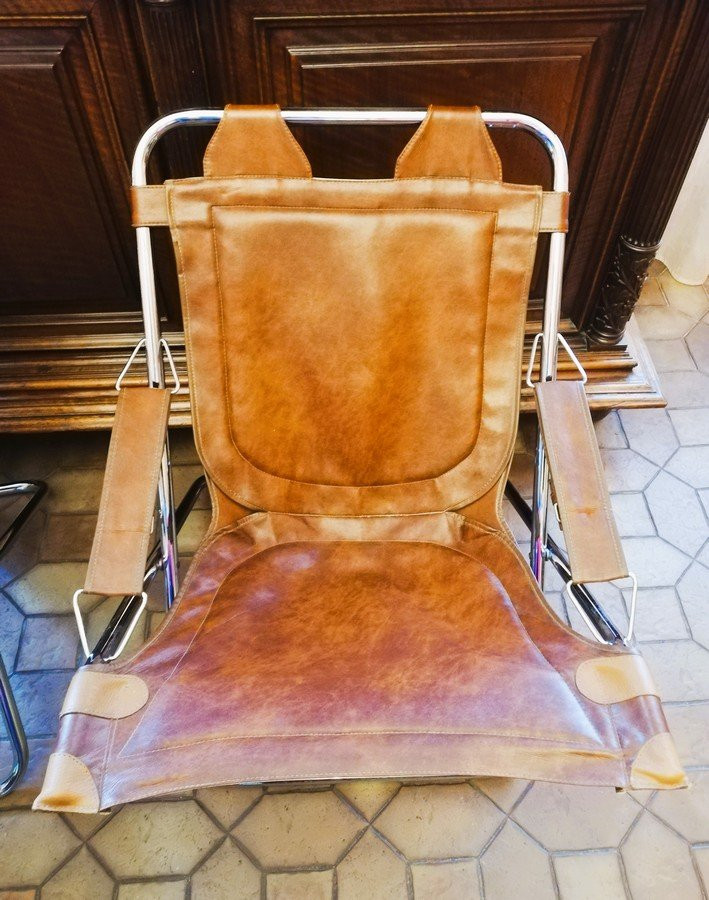 Pair Of Designer Folding Armchairs -photo-3