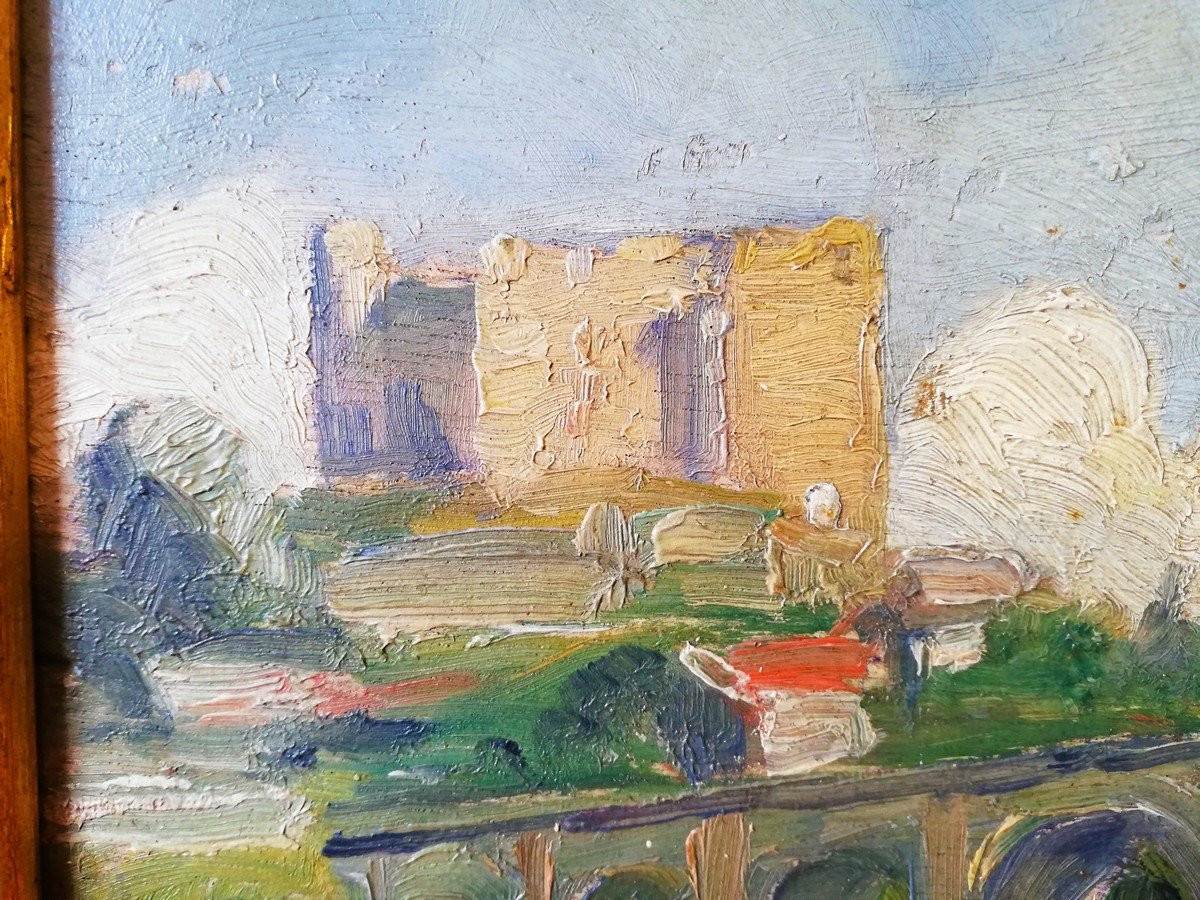 Oil On Panel Chabert Des Nots-photo-3