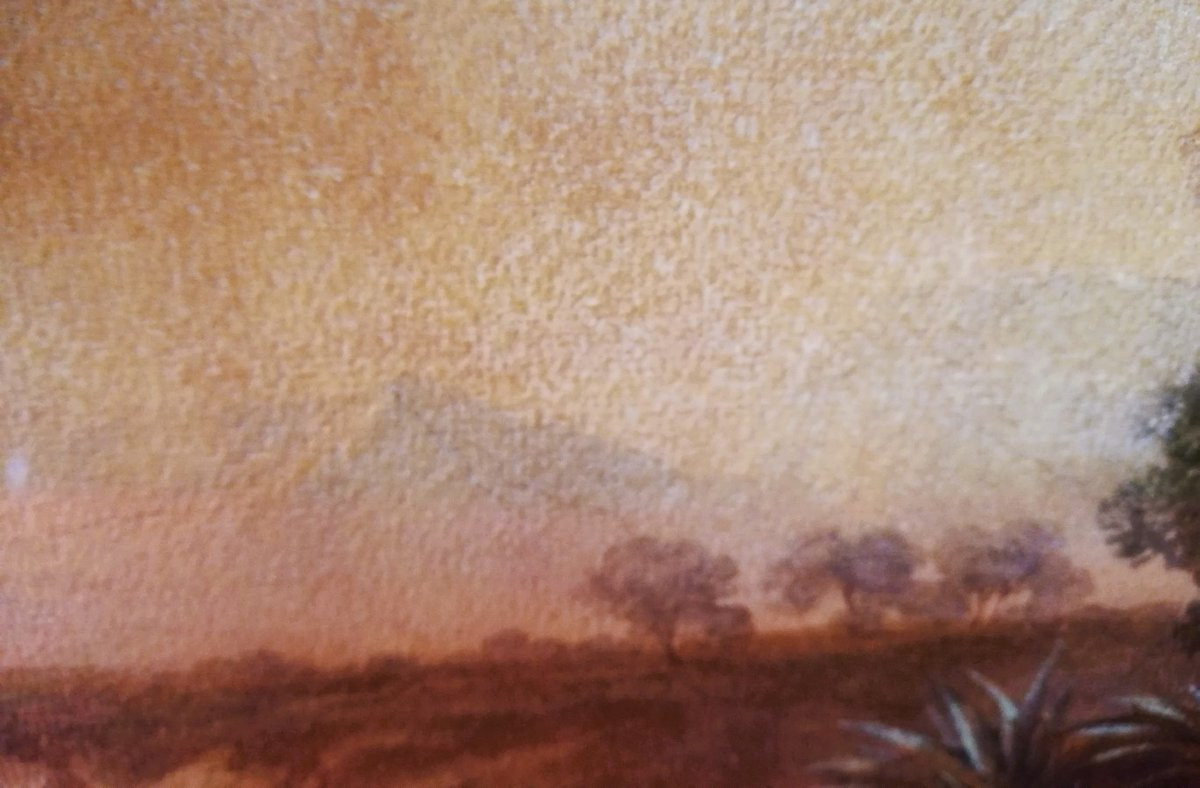 Aquarelle sur papier encadrée -photo-3