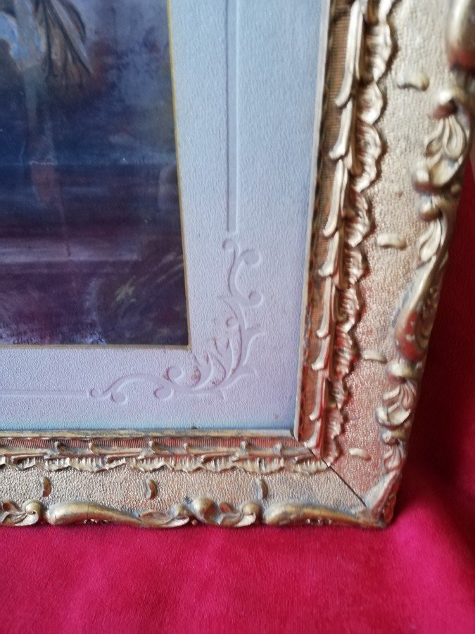 Aquarelle encadrée et signée -photo-2