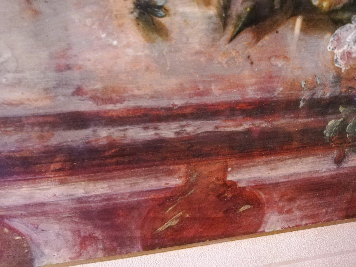 Aquarelle encadrée et signée -photo-4