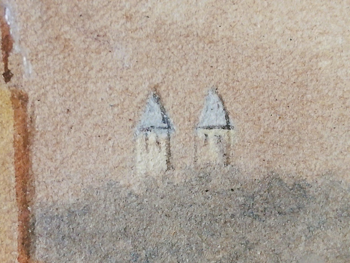 Aquarelle signée et encadrée-photo-4