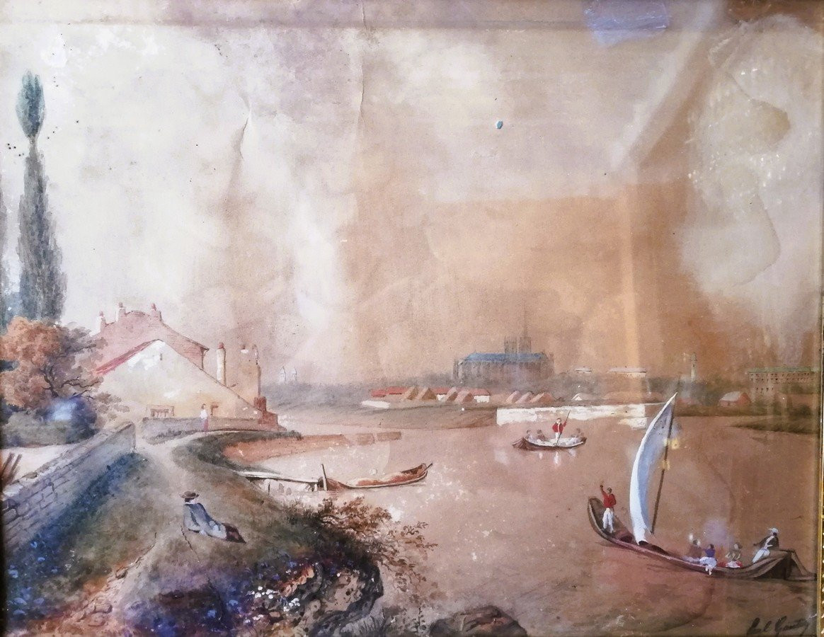 Aquarelle signée et encadrée-photo-6