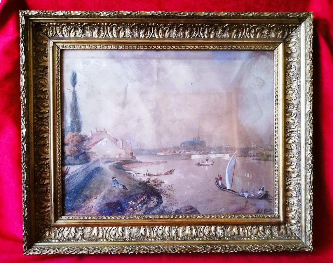 Aquarelle signée et encadrée