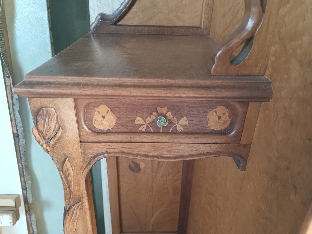 Art Nouveau Marquetry Cabinet -photo-4