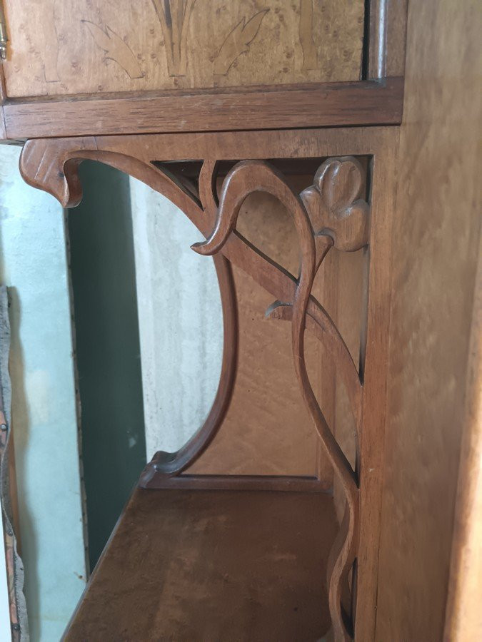 Art Nouveau Marquetry Cabinet -photo-1