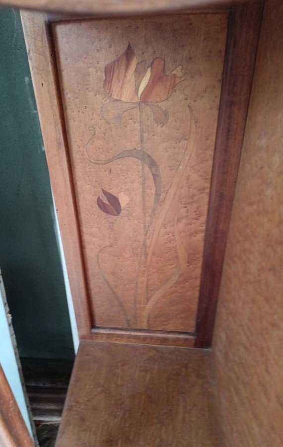 Art Nouveau Marquetry Cabinet -photo-2