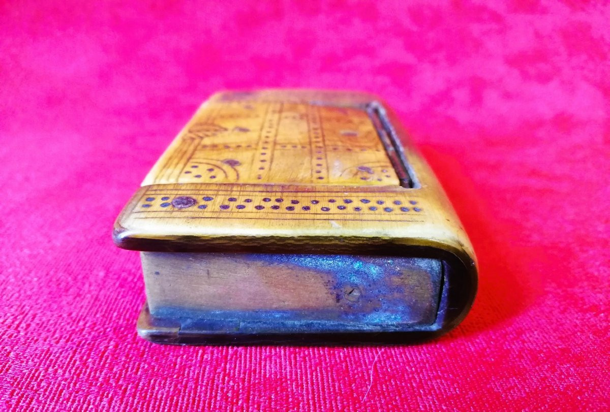 Tabatière en corne du 19ème siècle -photo-3