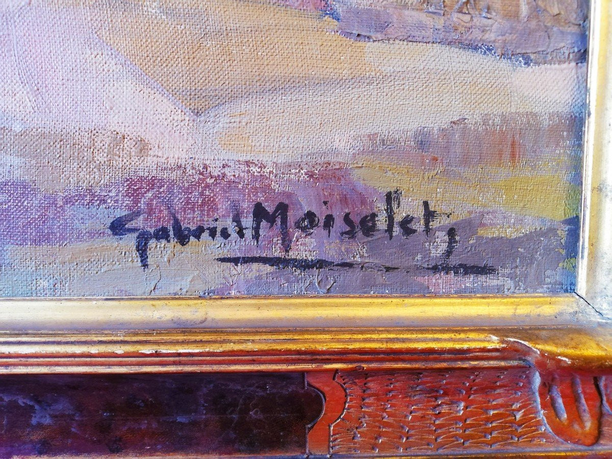 Framed Oil On Canvas By Gabriel Moiselet-photo-2