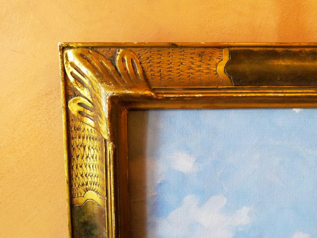 Framed Oil On Canvas By Gabriel Moiselet-photo-5