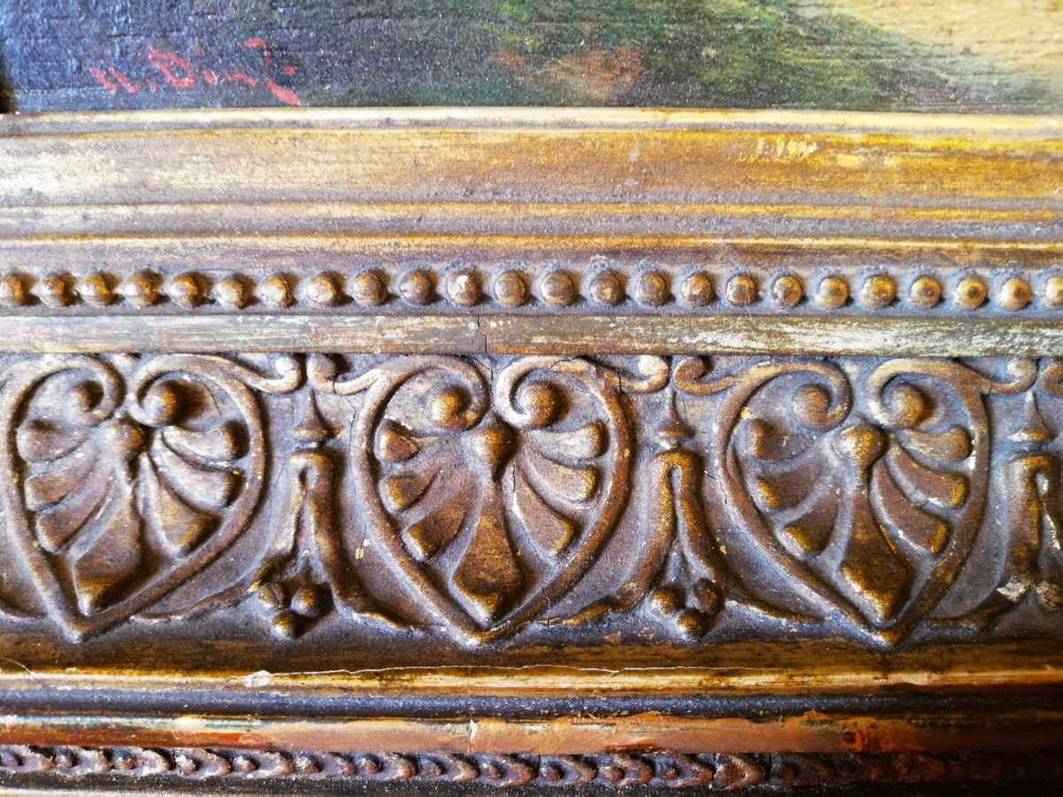 Landscape Oil On Panel Diaz -photo-3