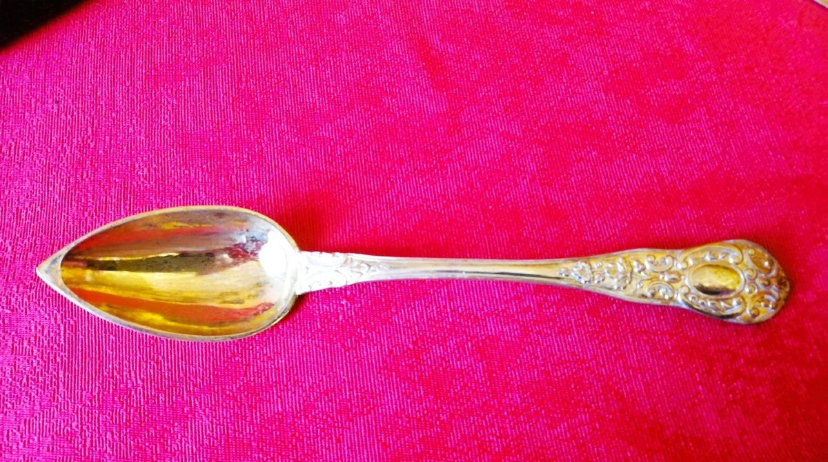 Twelve Small Silver-gilt Spoons -photo-4