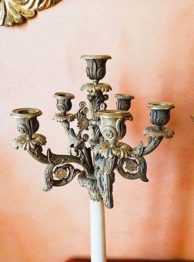 Pair Of Large Candelabras -photo-2