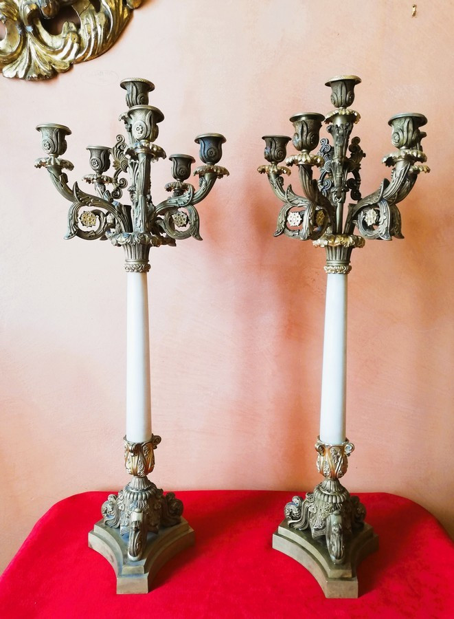 Pair Of Large Candelabras 