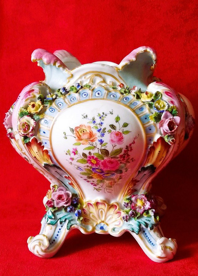 Cache pot en porcelaine de Meissen -photo-2
