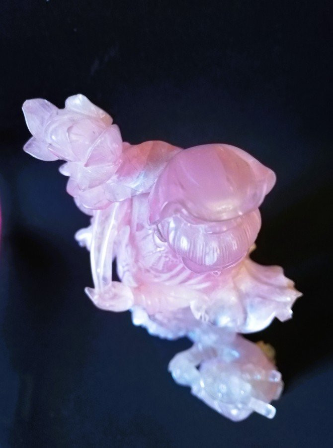 Statue Chine quartz rose-photo-6