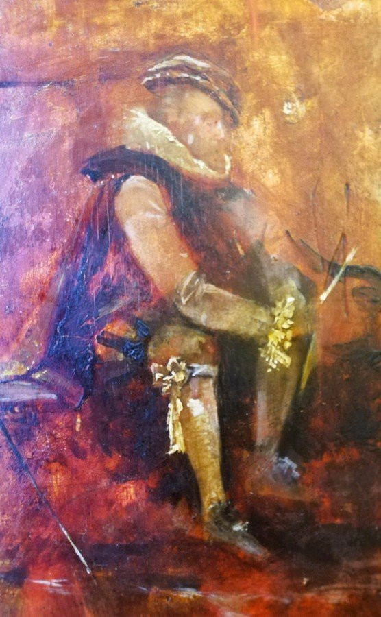 Huile sur panneau encadrée -photo-3