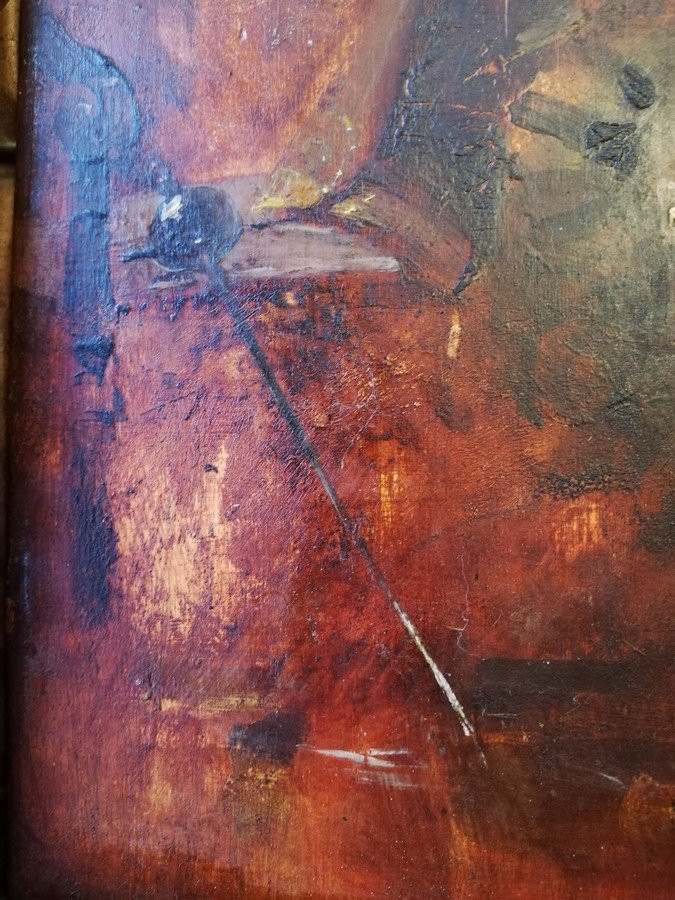 Huile sur panneau encadrée -photo-4
