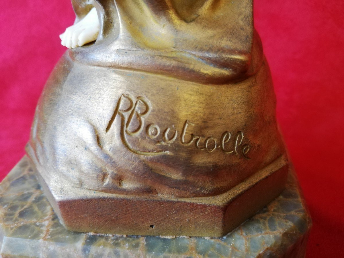 Vierge à l'enfant en bronze -photo-2