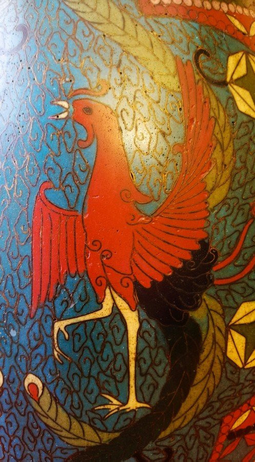 Pair Of Cloisonné Vases-photo-3