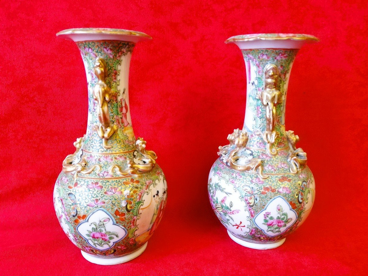 Pair Of Chinese Porcelain Vases -photo-3