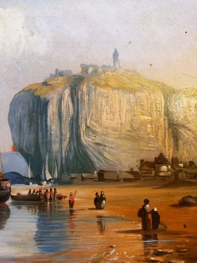 Huile sur panneau encadrée -photo-1