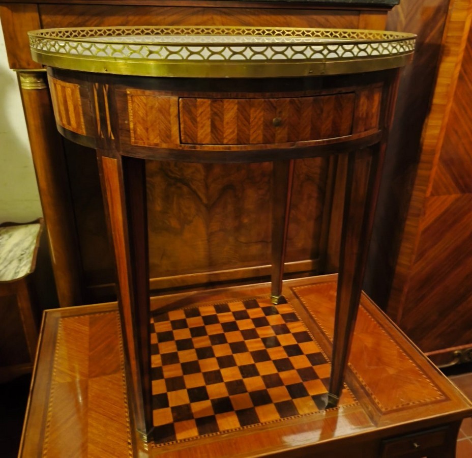 Louis XVI Style Bouillotte Table