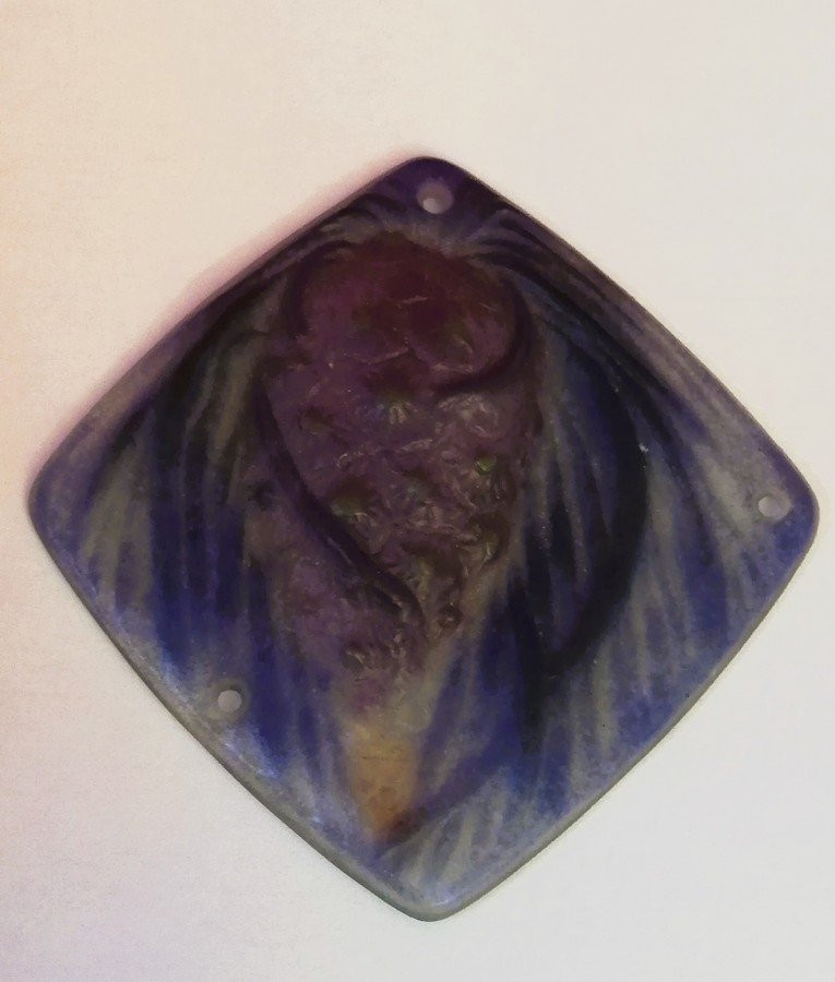 Argy-rousseau Glass Paste Medallion -photo-4