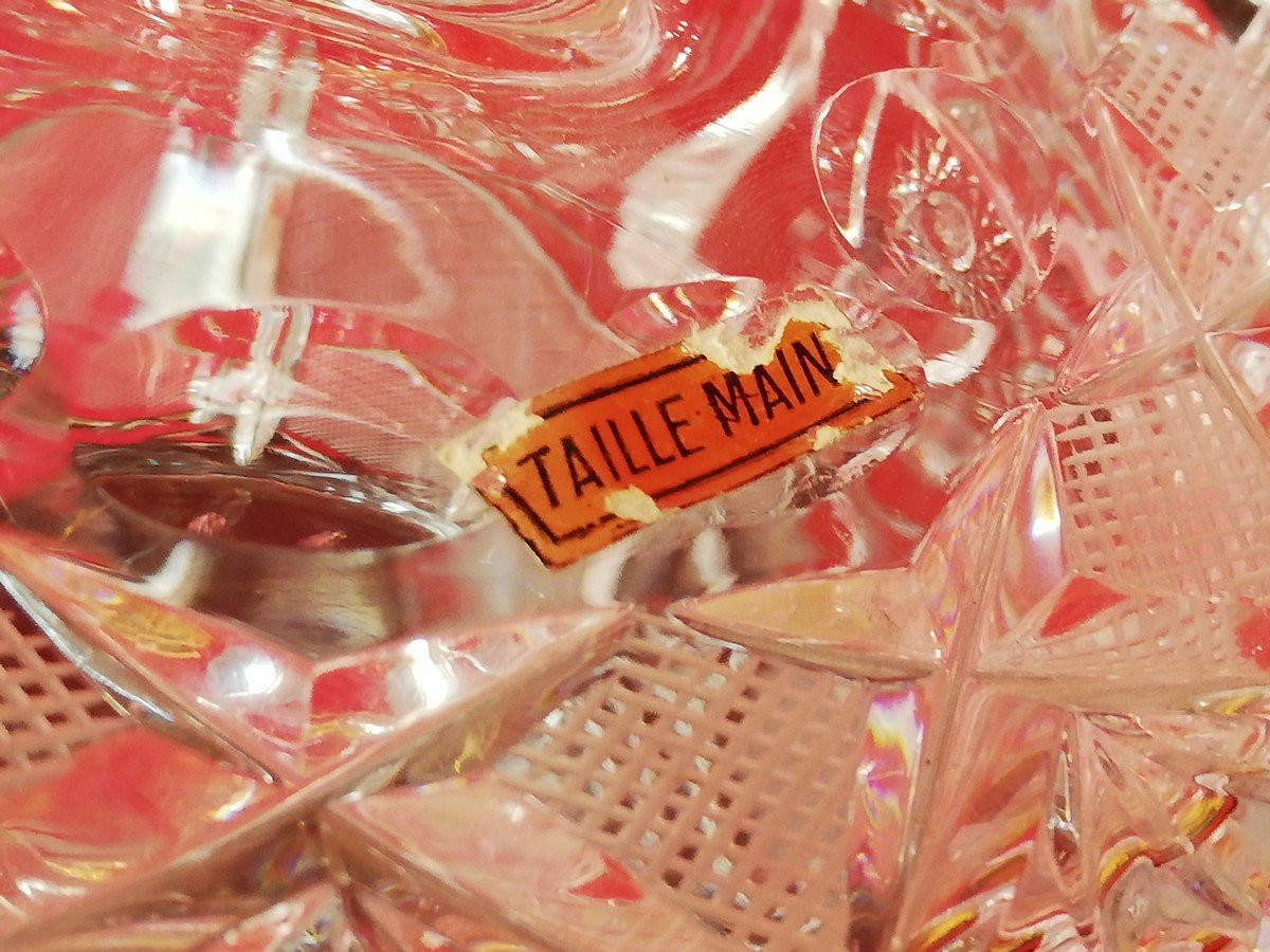 Pot couvert en cristal taillé à la main-photo-1