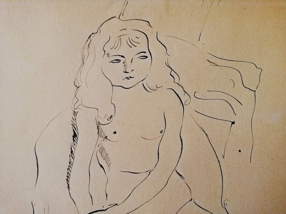 Dessin original encadré de PASCIN -photo-3