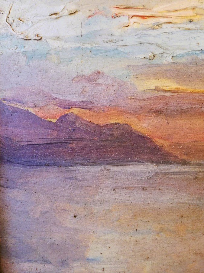 Oil On Thick Cardboard By Gabriel Trevoux -photo-2