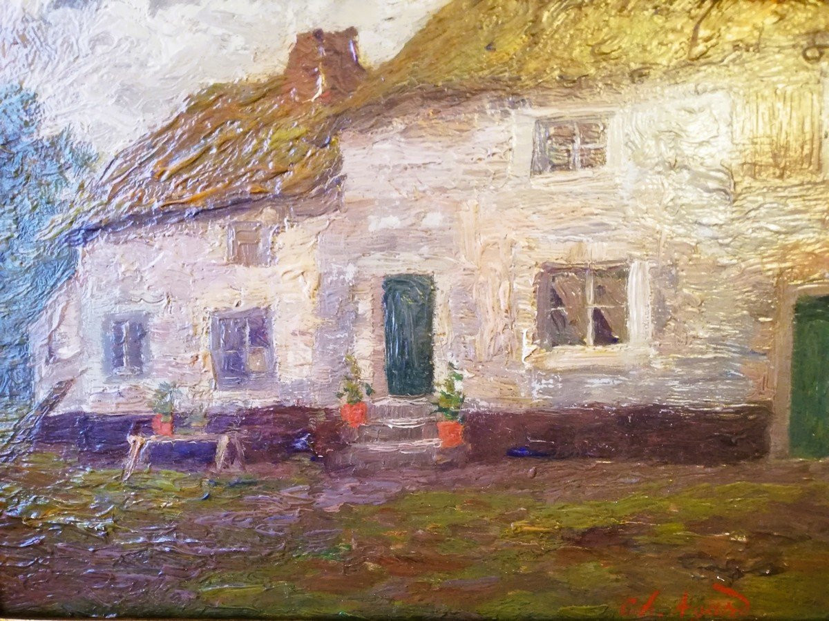 Framed Oil On Panel -photo-2