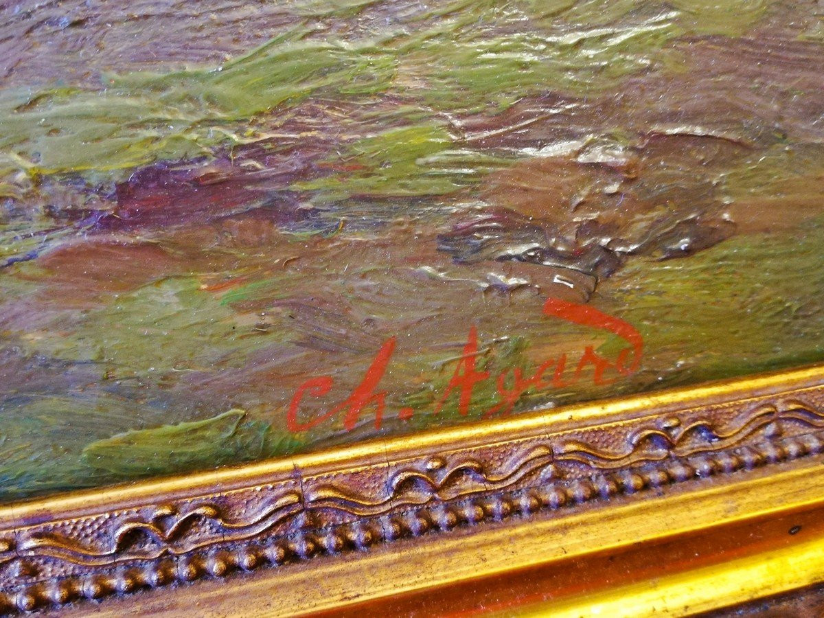 Framed Oil On Panel -photo-3