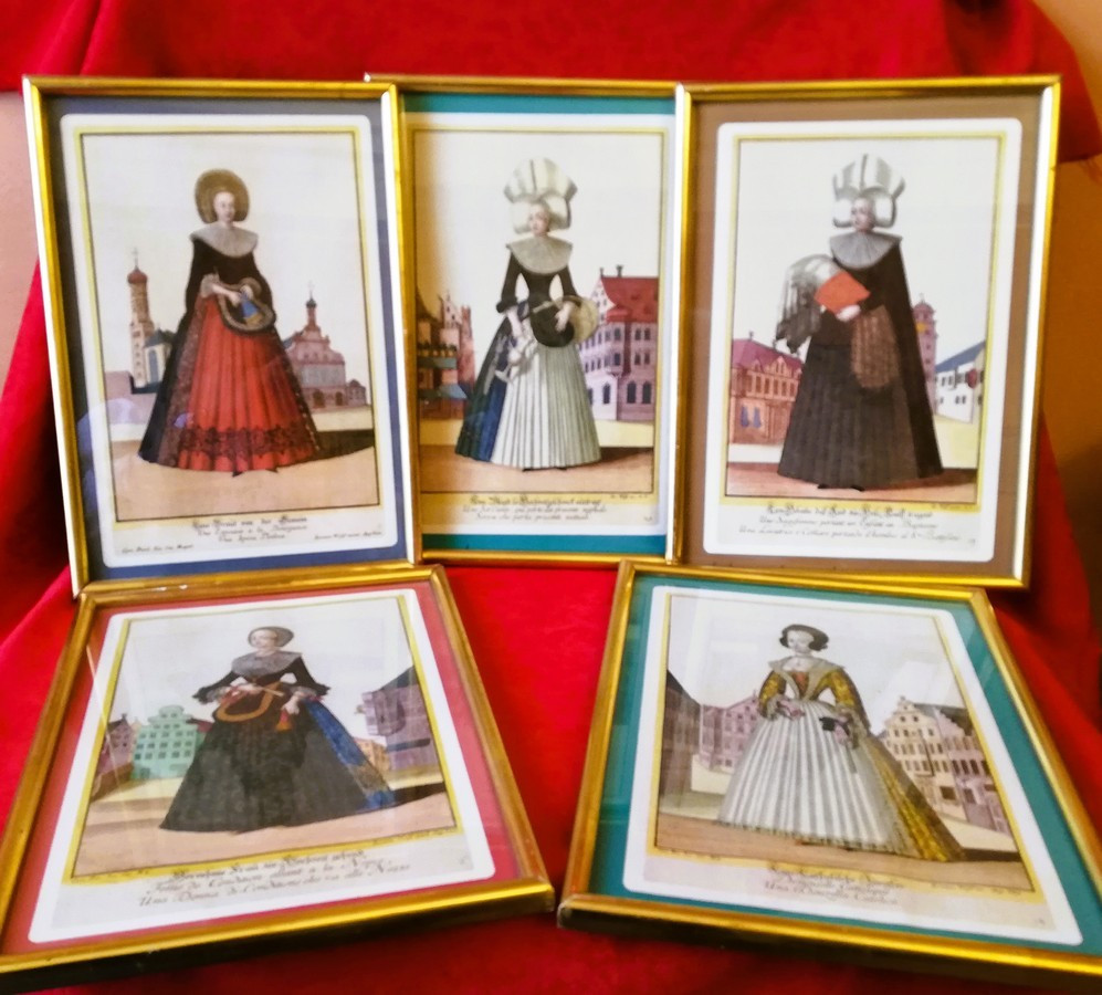 Set Of Five Framed Engravings