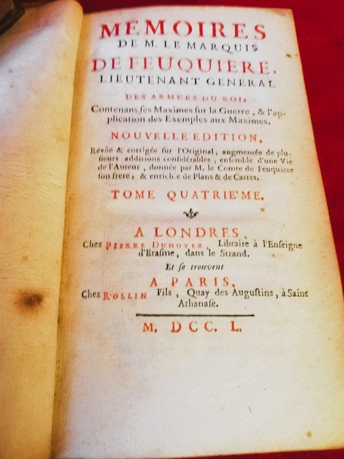 Livres quatre volumes mémoires DE FEUQUIERE   -photo-5