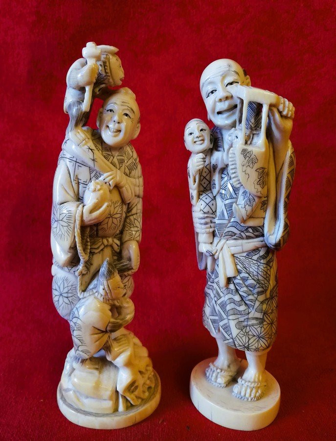 Paire d'OKIMONOS Japon  -photo-2