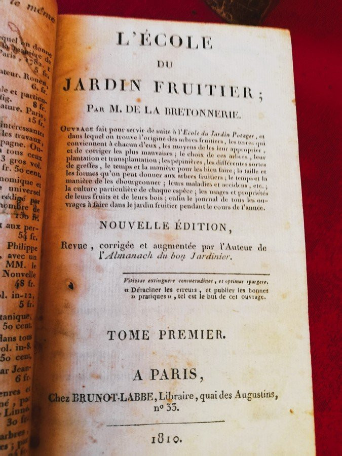 Livres deux volumes L'école du jardin fruitier -photo-1