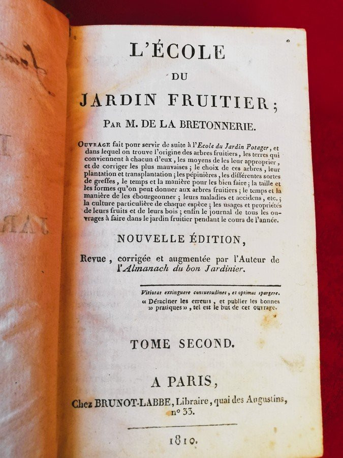 Livres deux volumes L'école du jardin fruitier -photo-5