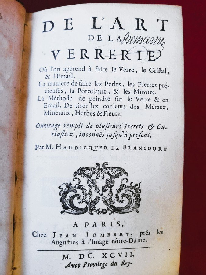 Livre fin 17ème siècle l'Art de la verrerie-photo-4