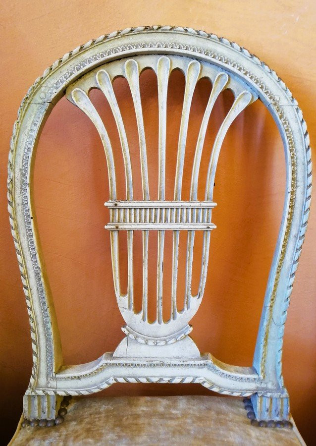 Deux chaises Montgolfières époque Louis XVI -photo-2
