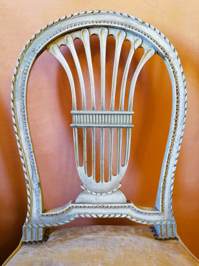 Deux chaises Montgolfières époque Louis XVI -photo-3