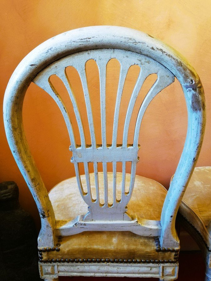 Deux chaises Montgolfières époque Louis XVI -photo-3